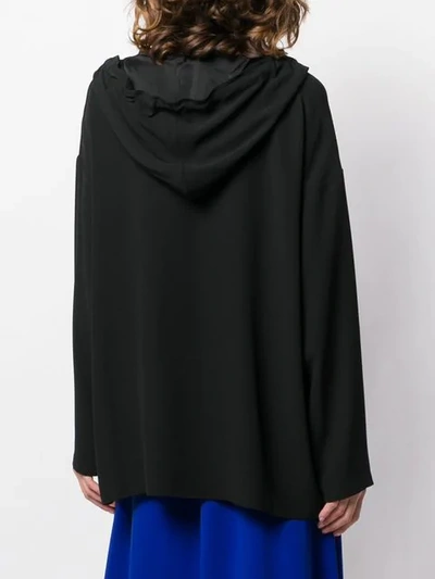 Shop Givenchy Hooded Blouse In Black