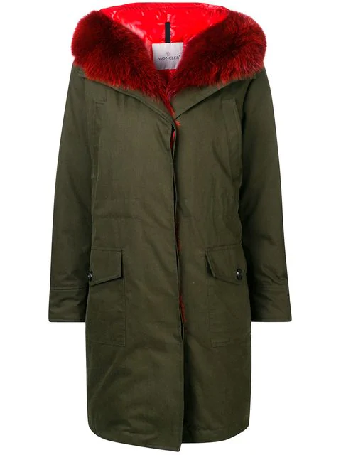 Moncler Hypolais Fur Trim Parka Jacket 