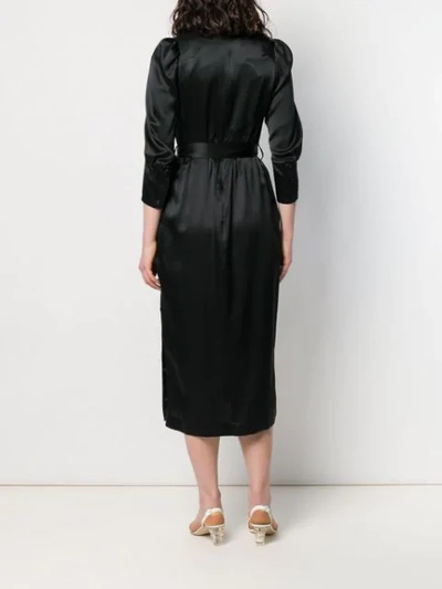 Shop Simone Rocha Belted Midi Dress In Black