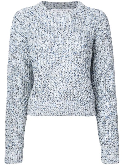 Shop Veronica Beard Ryce Speckled Sweater - Blue