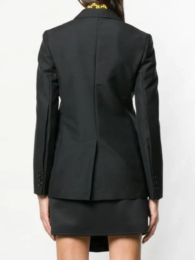 Shop Prada Fitted Blazer Jacket In Black