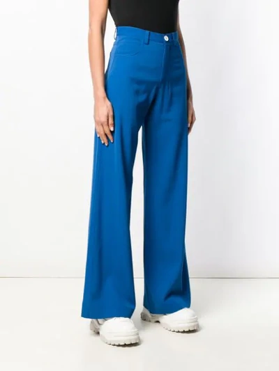 Shop Société Anonyme Paulette Wide Leg Trousers In Blue