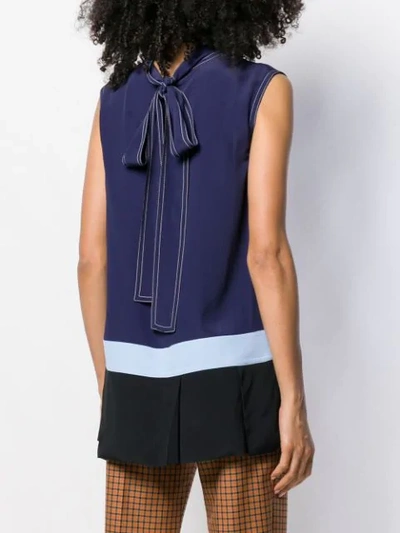 Shop Marni Contrasting Panels Top In Blue