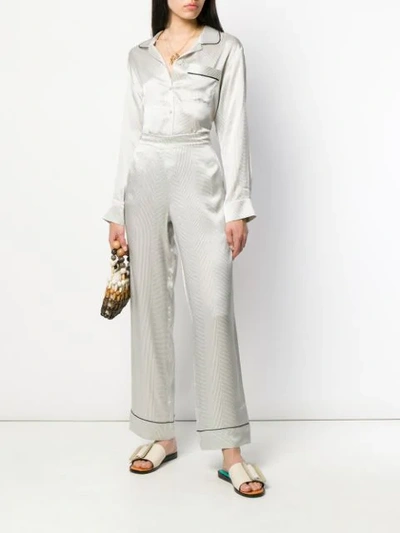Shop Asceno Dotted Pajama Top - White