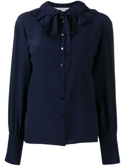 Shop Chloé Pussy Bow Blouse In Blue