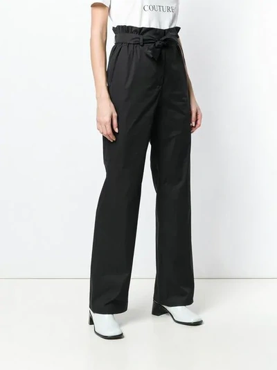 Shop Moschino High-waist Belted Trousers In Black