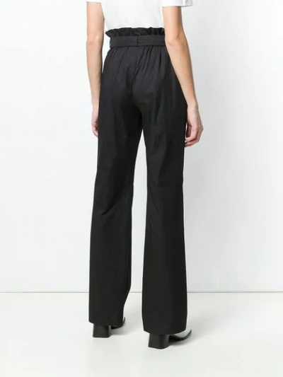 Shop Moschino High-waist Belted Trousers In Black