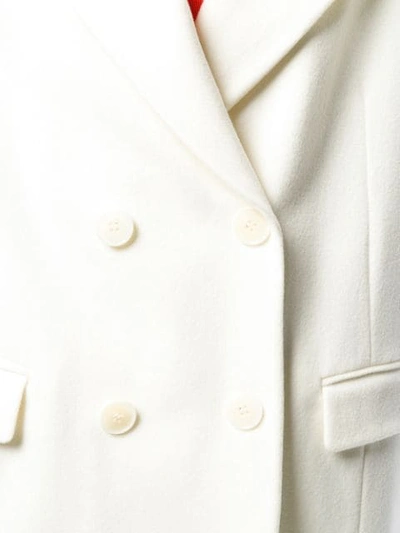 Shop Alberto Biani Double-breasted Coat - White