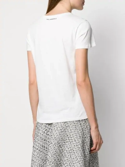 Shop Karl Lagerfeld Karl Lightning Bolt T-shirt In White