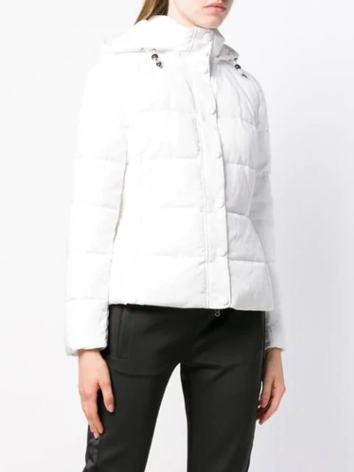 Shop Emporio Armani Fitted Padded Jacket In White