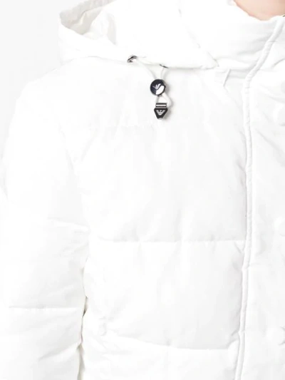 Shop Emporio Armani Fitted Padded Jacket In White