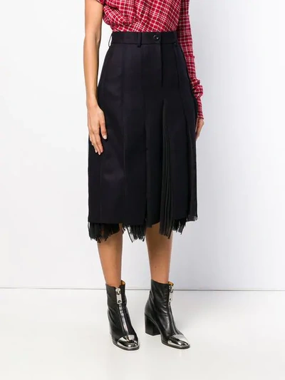 Shop Sacai Panelled Skirt In Black