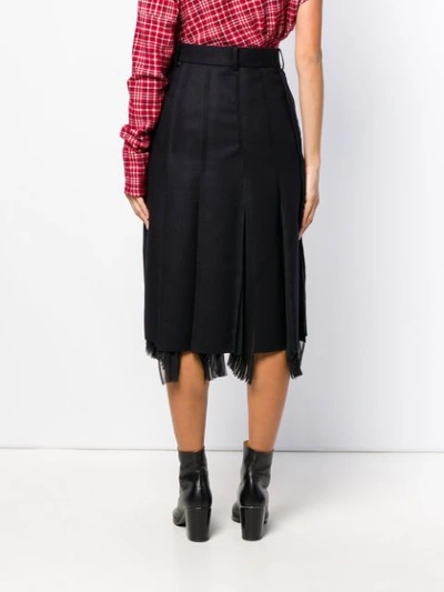 Shop Sacai Panelled Skirt In Black