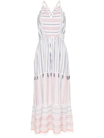 Shop Lemlem Zehna Striped Maxi Dress In White