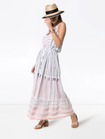 Shop Lemlem Zehna Striped Maxi Dress In White