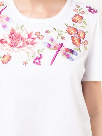 Shop Josie Natori Besticktes T-shirt In White