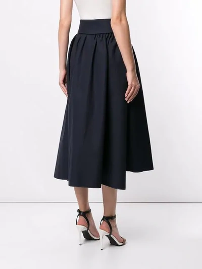 Shop Dice Kayek Ruffled Asymmetric Skirt In Blue