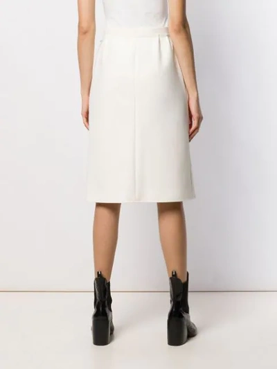 Shop Chloé Front Slit Skirt In White