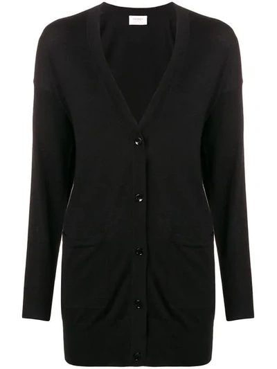 Shop Snobby Sheep Long Buttoned Cardigan In Black
