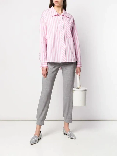 Shop Lorena Antoniazzi Striped Shirt In Pink