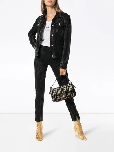 Givenchy Panel Detail Split Hem Jeans In Black