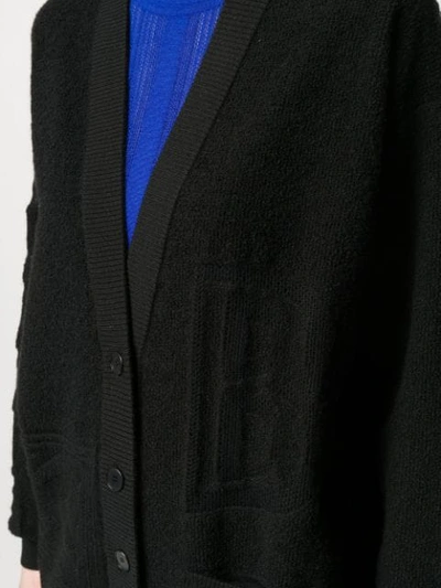 Shop Barrie Classic Fitted Cardigan In Black