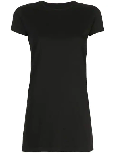 Shop Rick Owens T-shirt Mit Langem Schnitt In Black