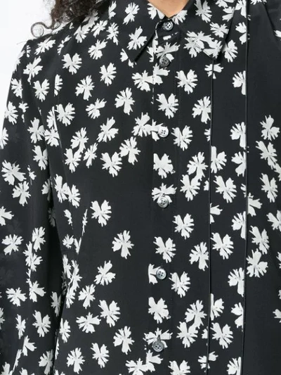 Shop Derek Lam Long Sleeve Shirtdress With Pleat Detail In Black