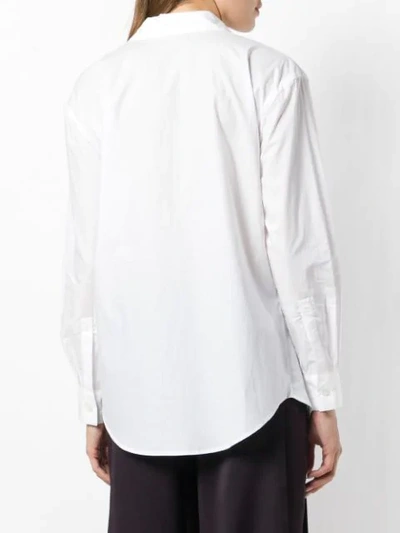 Shop Chalayan Knot Shoulder Shirt In White