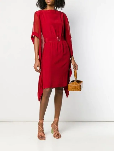 Pre-owned Hermes  Kimono Dress In Red