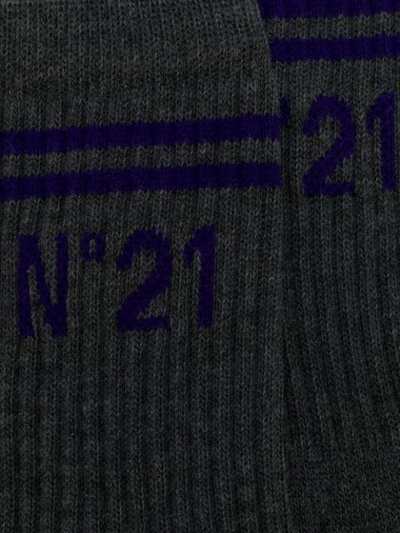 Shop N°21 Logo Socks In Grey