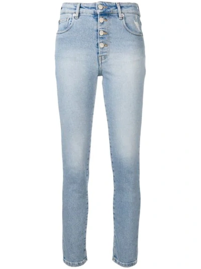 Shop Iro Buttoned Skinny Jeans In Blue