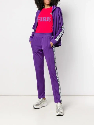 Shop Chiara Ferragni 'logomania' Jogginghose - Lila In Purple