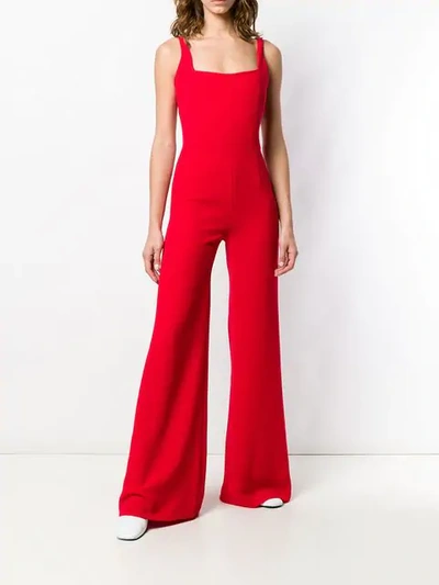 Shop Galvan Sunrise Jumpsuit In Red