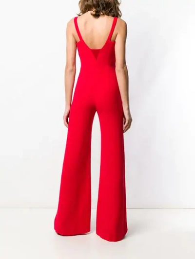 Shop Galvan Sunrise Jumpsuit In Red