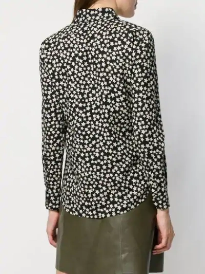 Shop Saint Laurent Hemd Mit Stern-print In Black