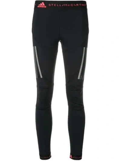 Shop Adidas By Stella Mccartney Run Logo Band Leggings In Black