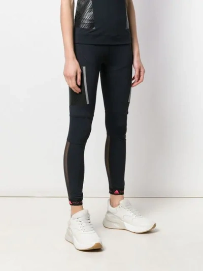 Shop Adidas By Stella Mccartney Run Logo Band Leggings In Black