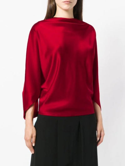 Shop Chalayan Boat Neck Blouse In Red