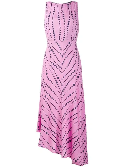 Shop La Doublej Printed Asymmetric Dress In Pink