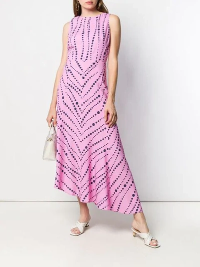 Shop La Doublej Printed Asymmetric Dress In Pink