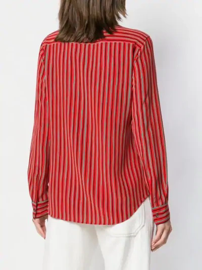 Shop Aspesi Striped Shirt In Red