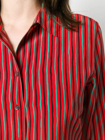 Shop Aspesi Striped Shirt In Red