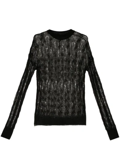 Shop Nina Ricci Fine Knit Jumper In Black