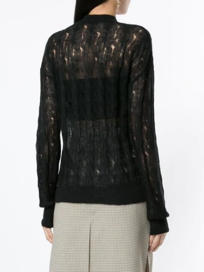 Shop Nina Ricci Fine Knit Jumper In Black