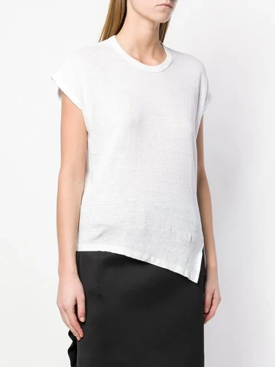 Shop Isabel Marant Étoile Asymmetric Hem T-shirt In 20wh White