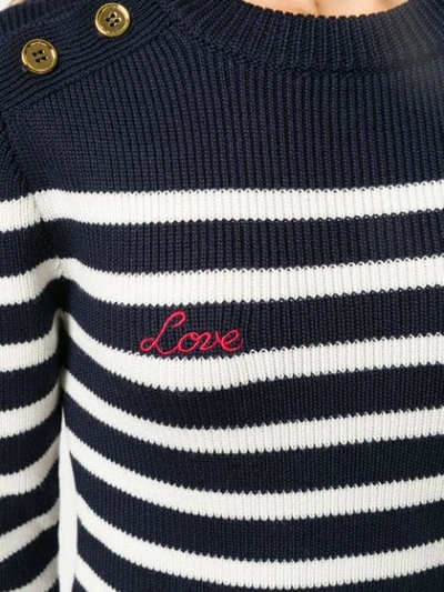 striped rib-knit jumper
