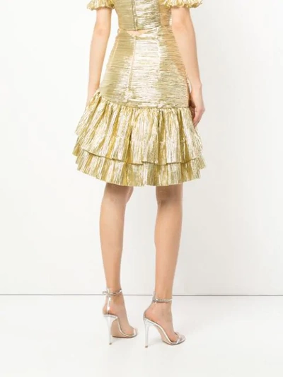 ALICE MCCALL CHA CHA SKIRT - 金属色