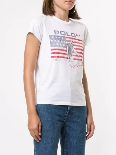 Shop Polo Ralph Lauren Graphic Print T-shirt In White