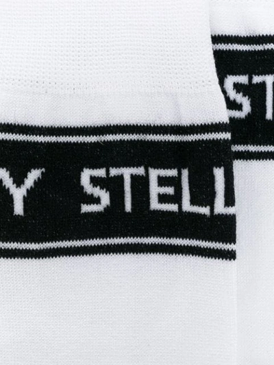 Shop Stella Mccartney Logo Intarsia Socks In White